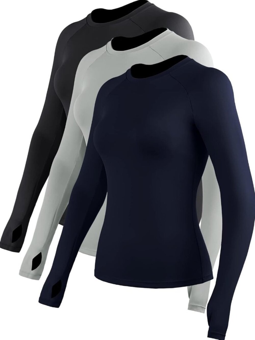 Quick-Drying Long Sleeve Workout Shirt for Women - Athletic Running Top